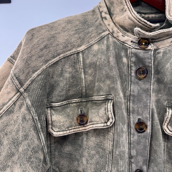 Anthropology Pilcro Olive Green Distressed Jacket L - Picture 3 of 12